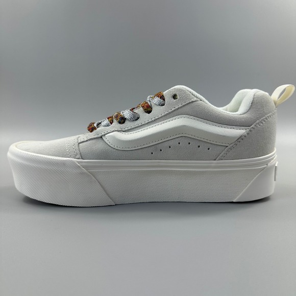 Vans Knu Stack Women Size 6 Off White Chunky Platform Skate Shoes Sneakers NEW - Picture 2 of 6
